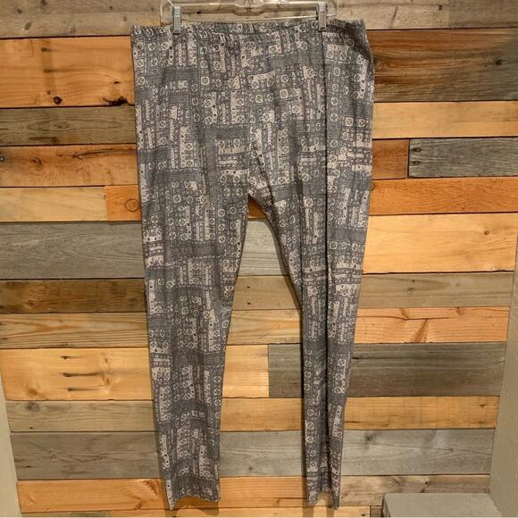 Johnny Was Pete & Greta Grey Art Boho Patterned Pull-On Pants Size XL - Picture 2 of 10